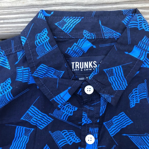 Trunk Surf & Swim Co Big Boys Shirt Tropical Blue - Picture 2 of 8